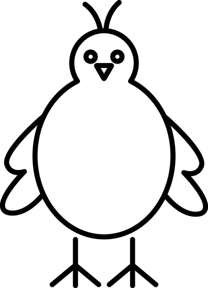 plano ilustración de linda pollo. vector