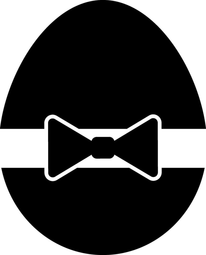 Easter Egg with Ribbon Bow. vector