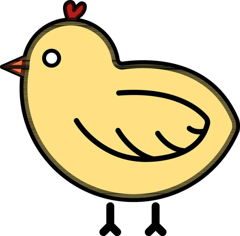 Illustration of Cute Chick. vector