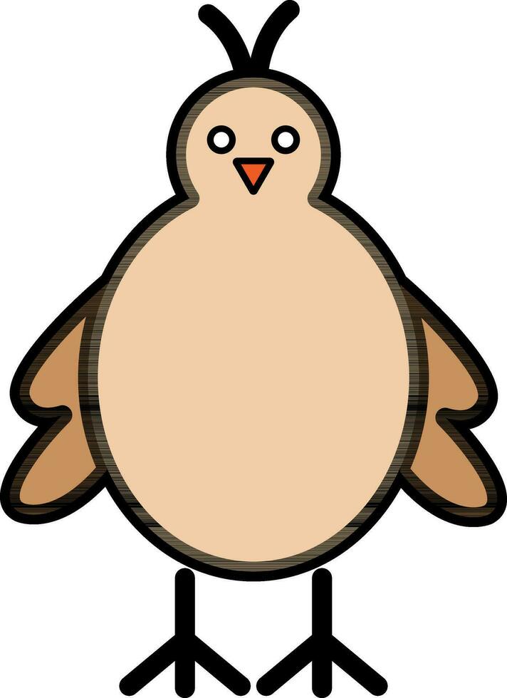 Illustration of Cute Chick. vector