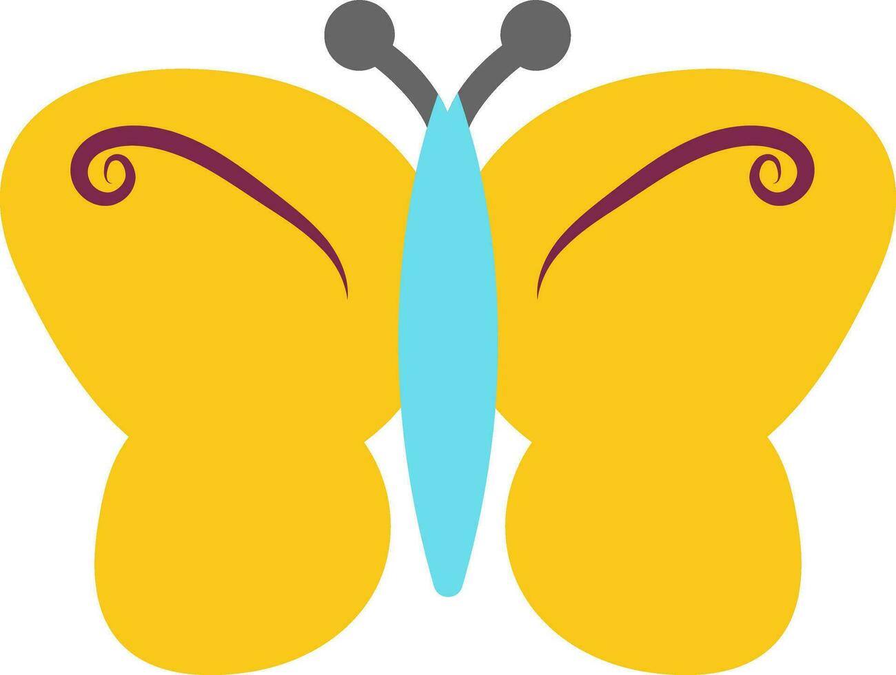 Character of a butterfly. vector