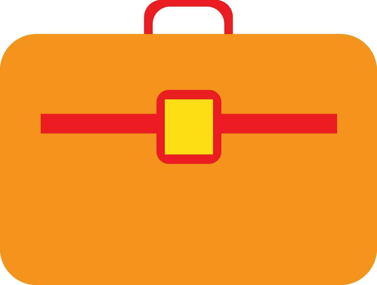 Orange color of toolbox icon in isolated. vector