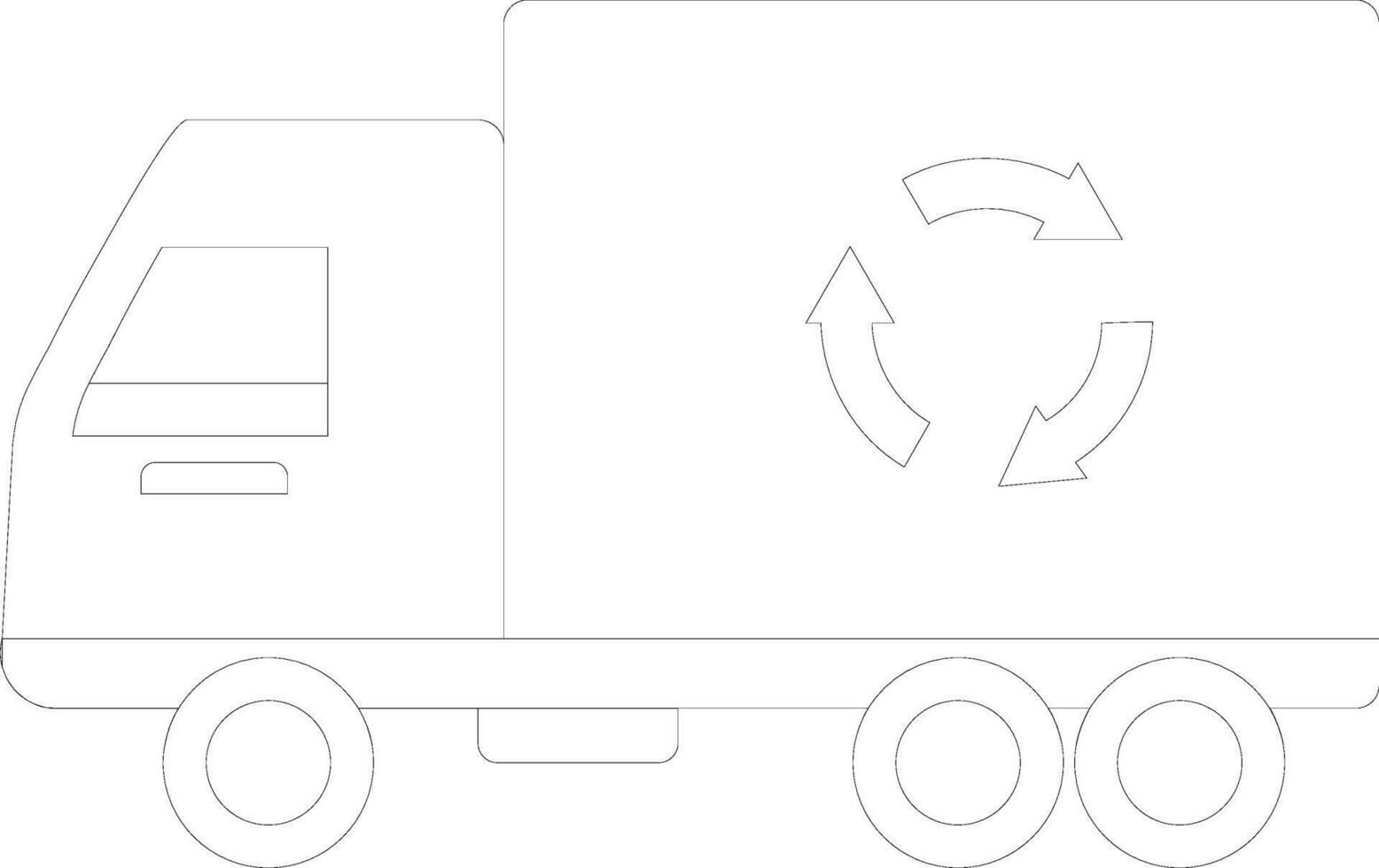 Delivery truck in flat style illustration. vector
