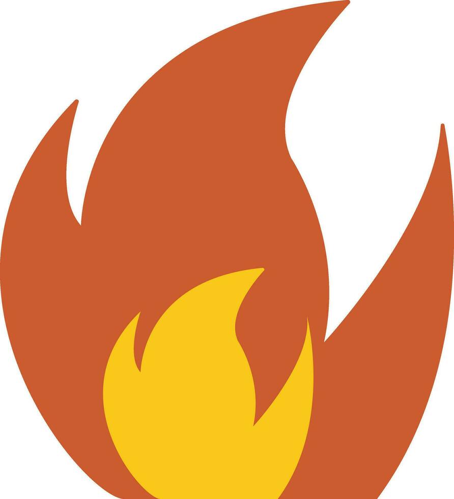 Orange and yellow fire on background. vector