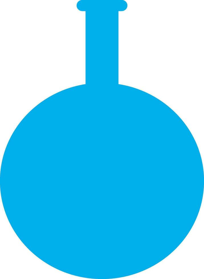Blue pot icon for laboratory in illustration. vector