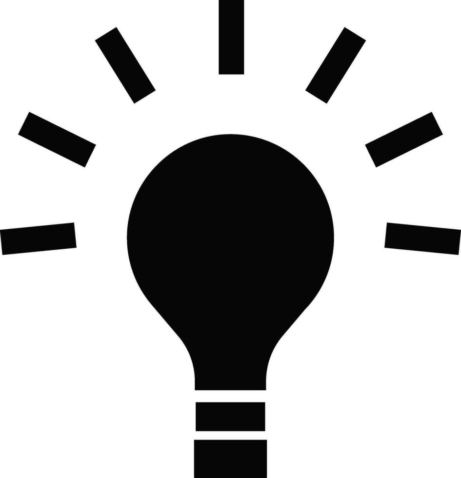 Bulb icon for idea concept in illustration. vector