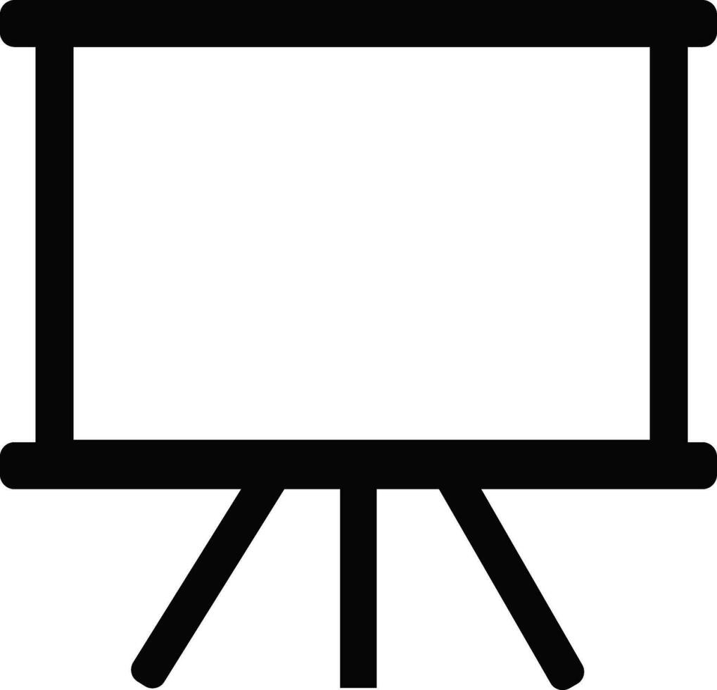 silueta estilo de blanco tablero icono para educación concepto. vector