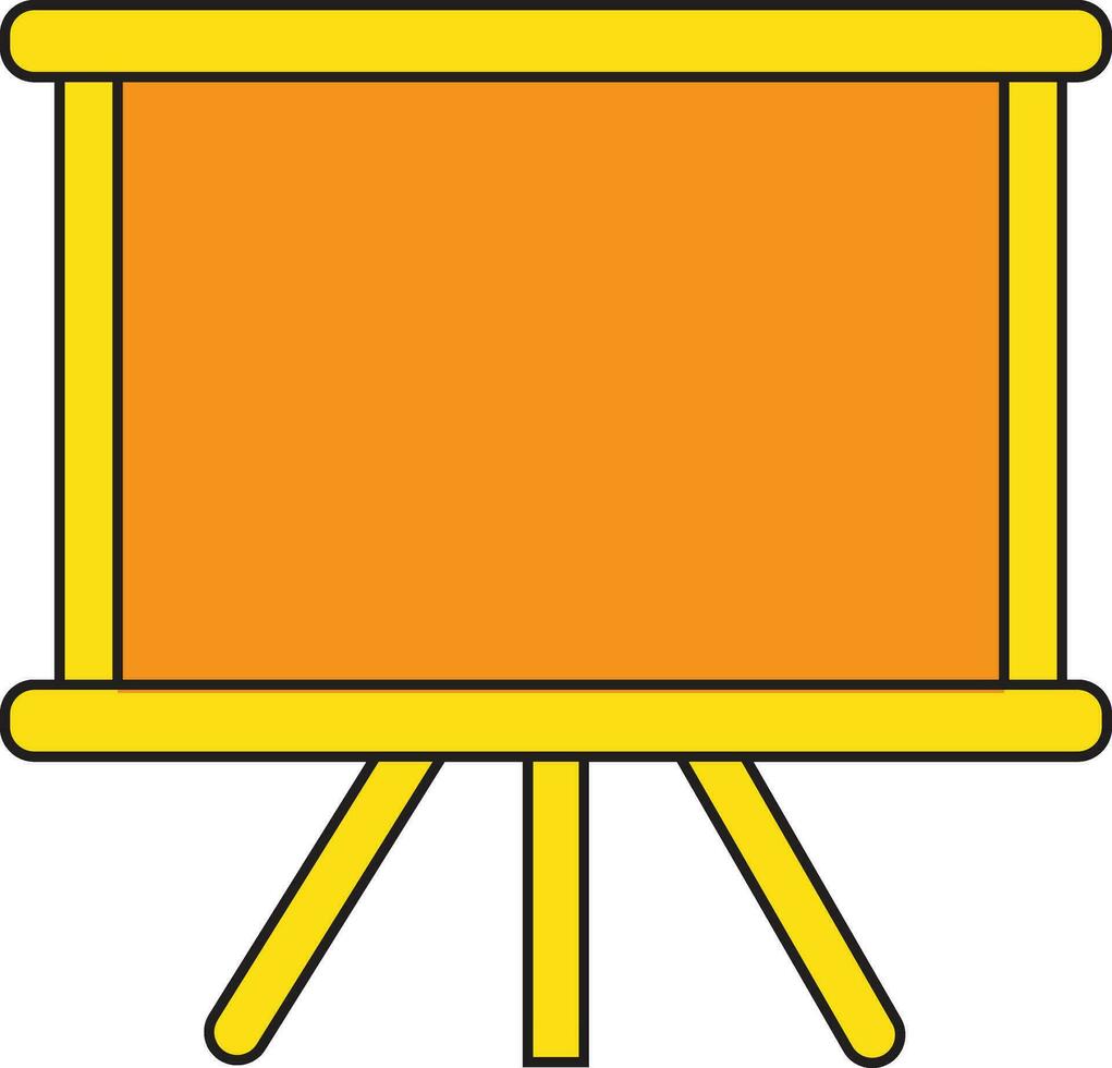 naranja tablero icono para educación concepto. vector