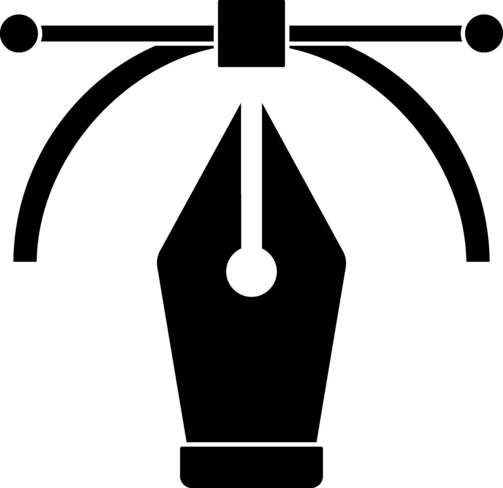 fuente bolígrafo icono en ilustración. vector