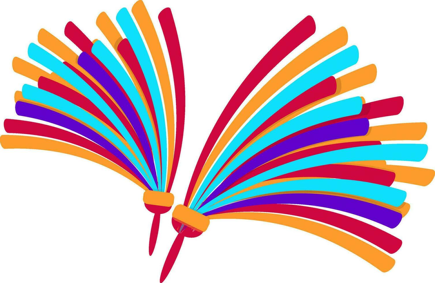 Illustration of colorful pom poms. vector