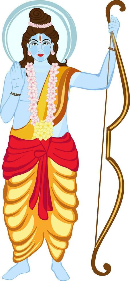 Hindu Mythological, Lord Rama holding bow. vector