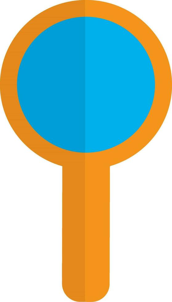 Magnifying glass icon with half shadow for education concept. vector