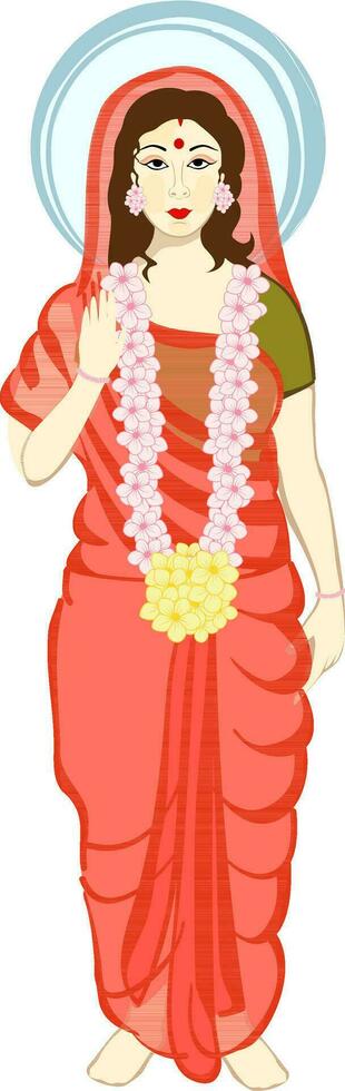 Illustration of Hindu Mythological, Goddess Sita. vector