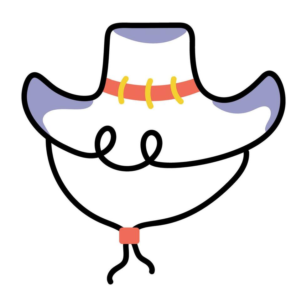 Trendy Cowboy Hat vector
