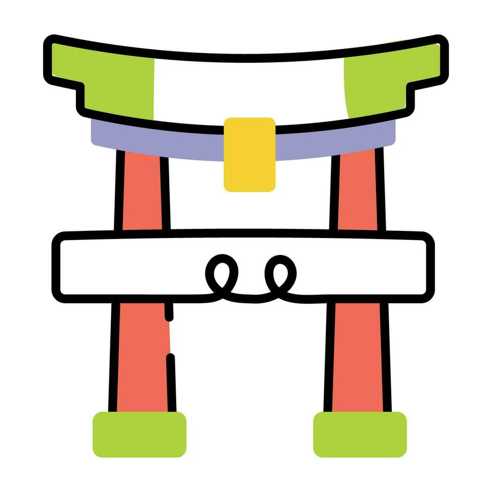 Trendy Torii Gate vector