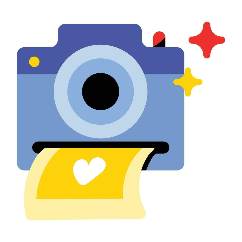 Trendy Polaroid Camera vector