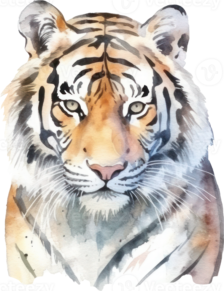 tigre aguarela ilustração. ai gerado png