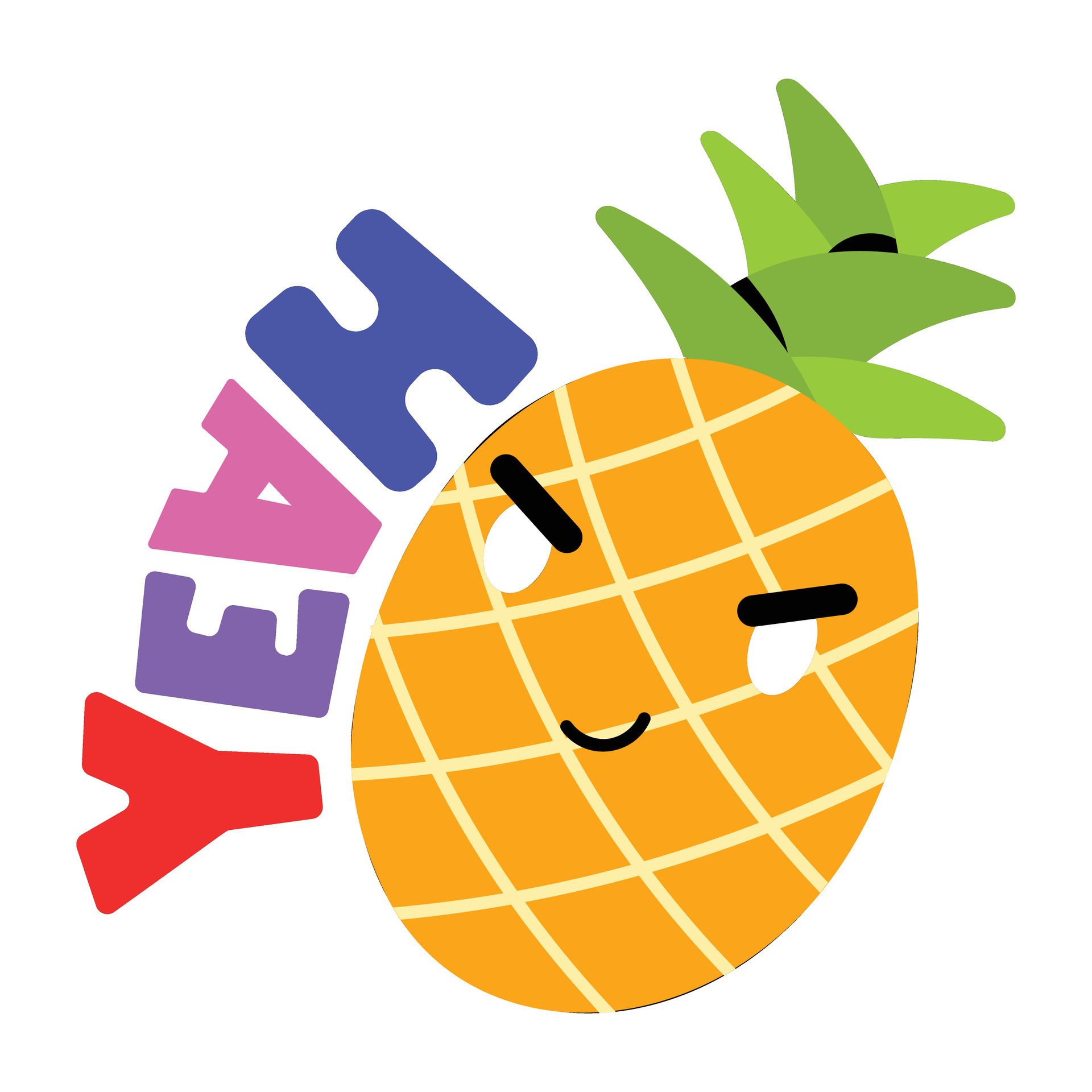 Trendy Pineapple Emoji 24840797 Vector Art at Vecteezy