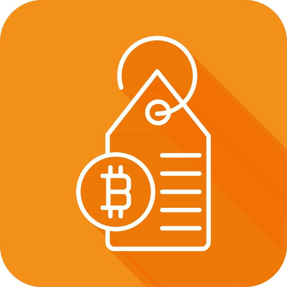 Bitcoin Label Tag Vector Icon