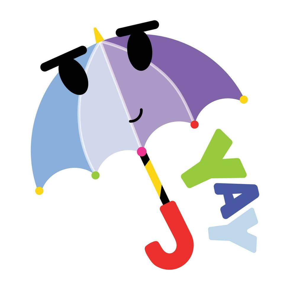 Trendy Umbrella Concepts vector