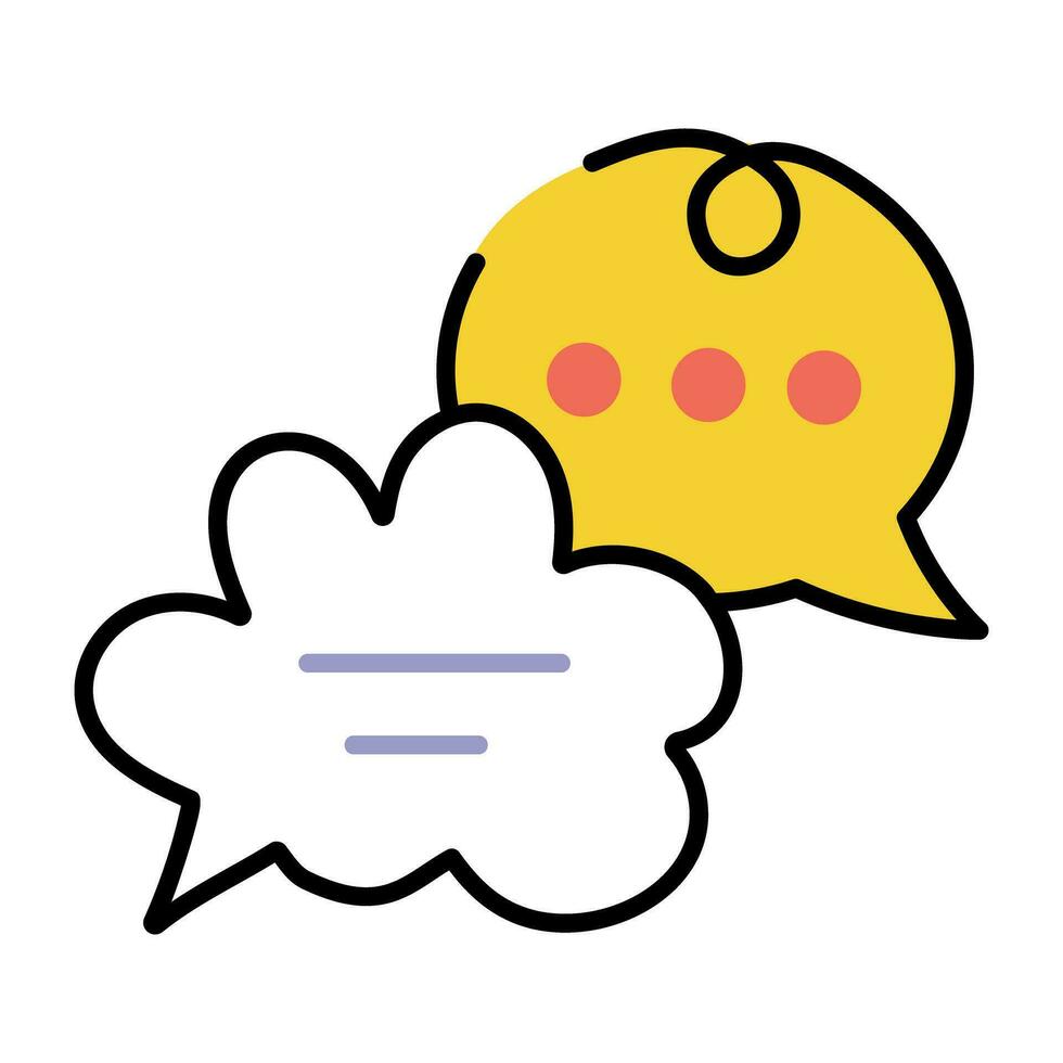 Trendy Chat Bubbles vector