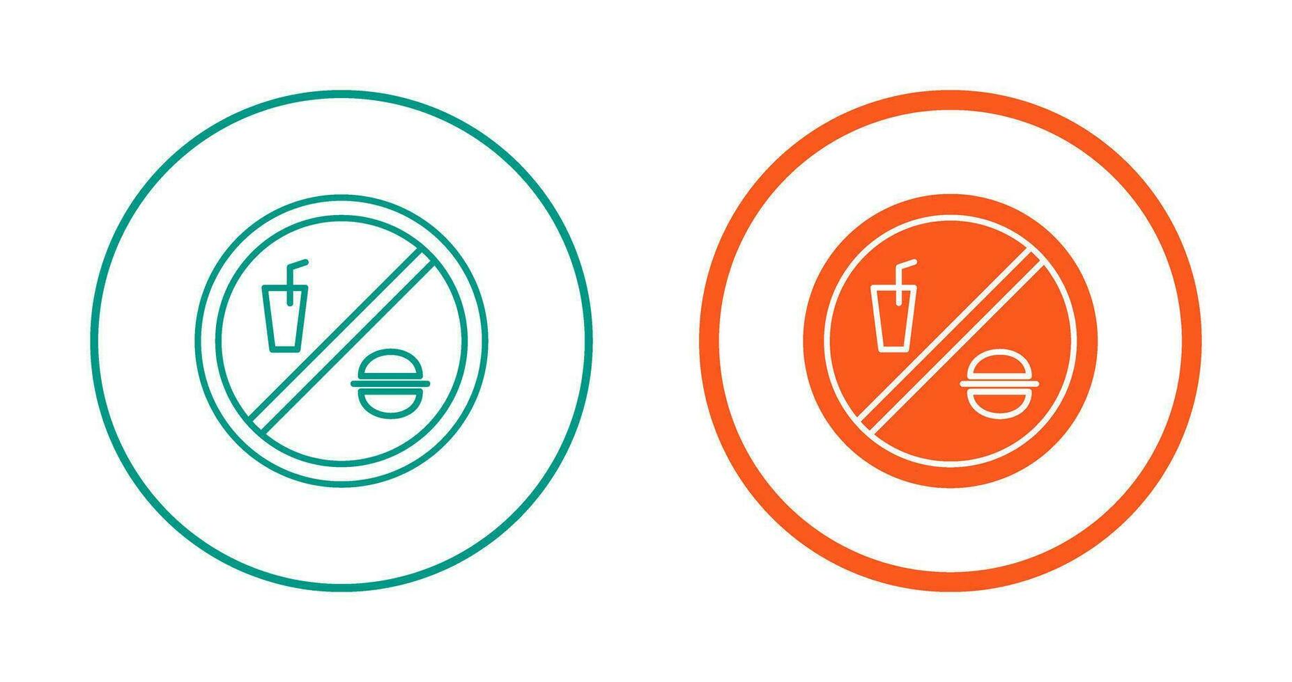 No Food or Drinks Vector Icon