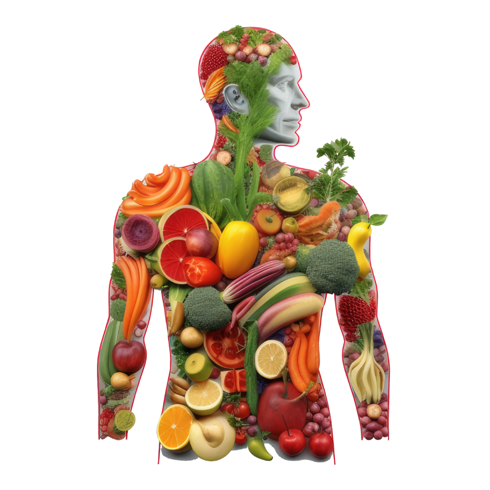 Fresh Food In Human Body Nutrition For Human Human Body Made Of 