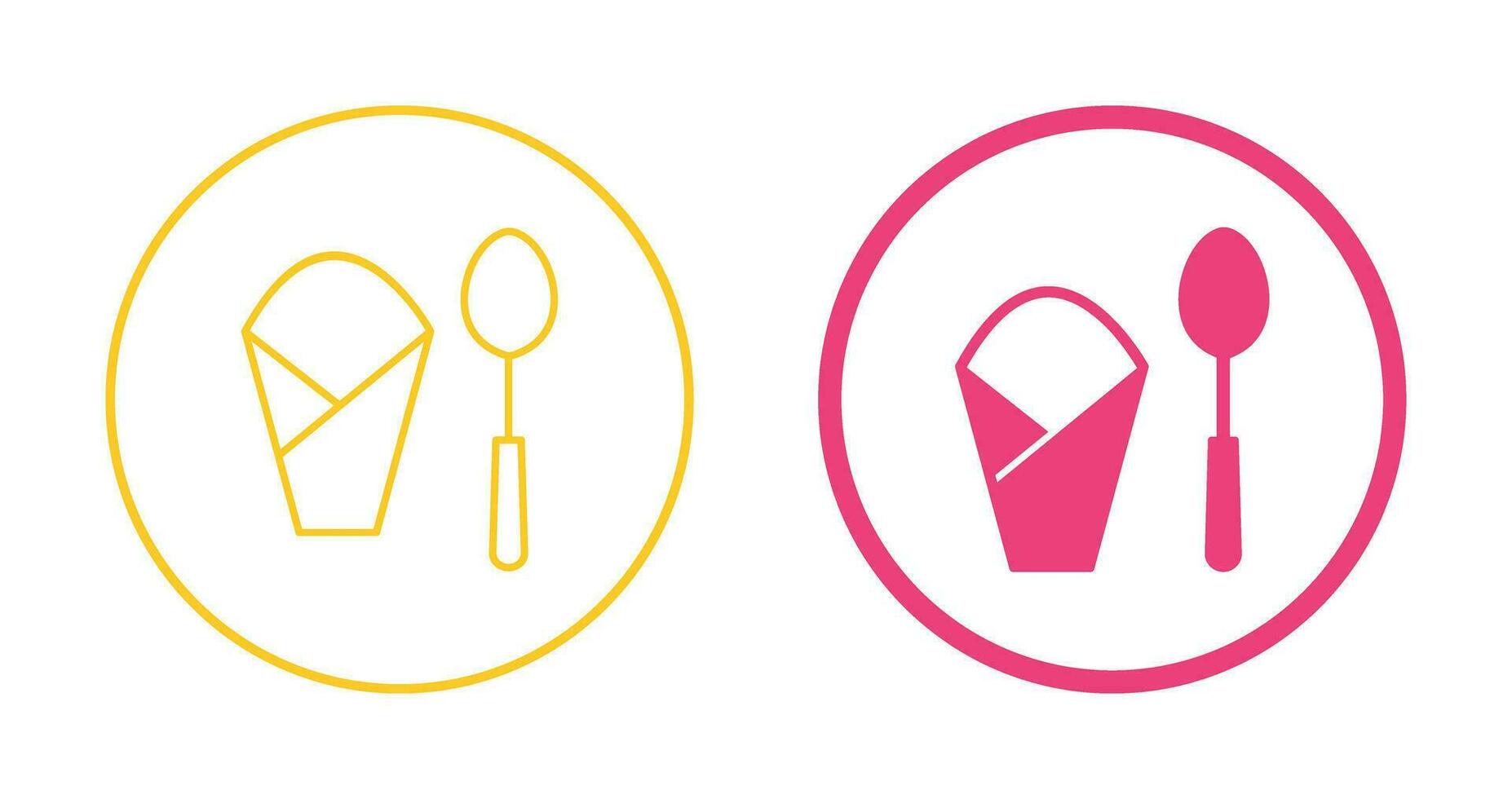 Spoon and Napkin Vector Icon