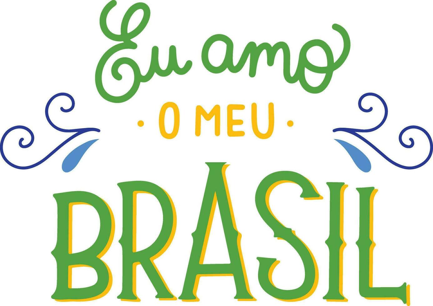 Welcome to Brazil. Hand drawn lettering isolated on white background. vector