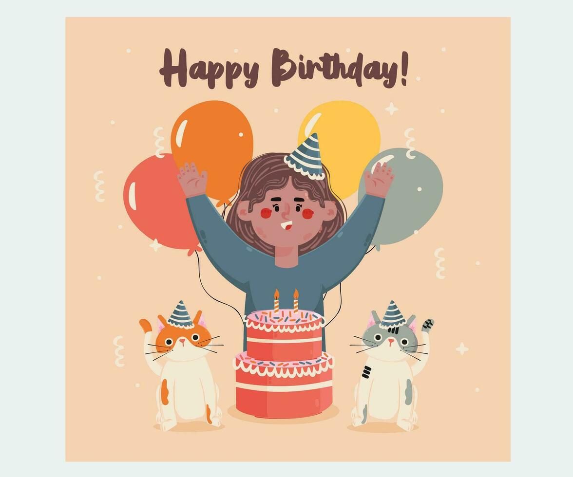 Happy Birthday Design Template Illustration vector