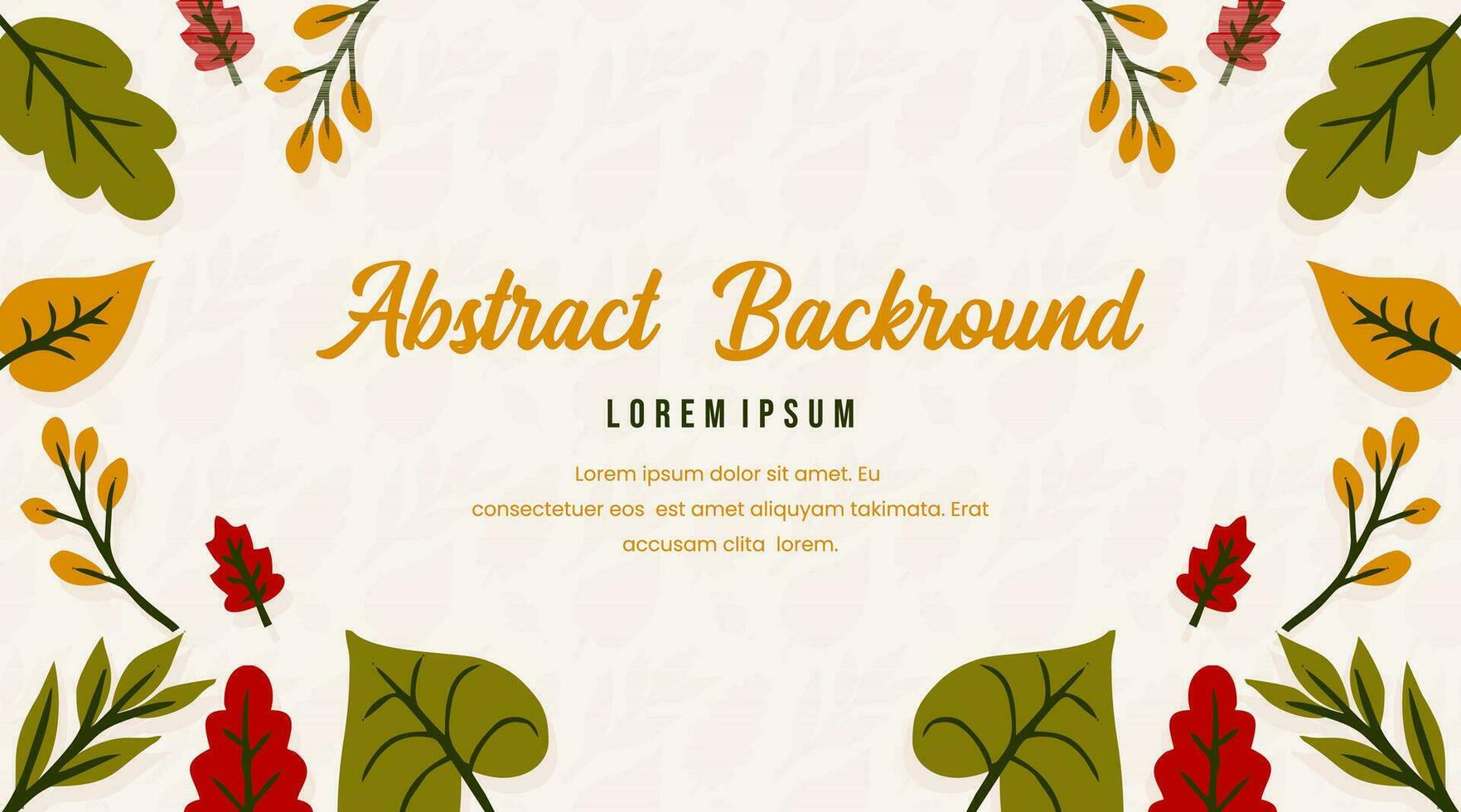 vector abstract nature background with hand drawn leaves