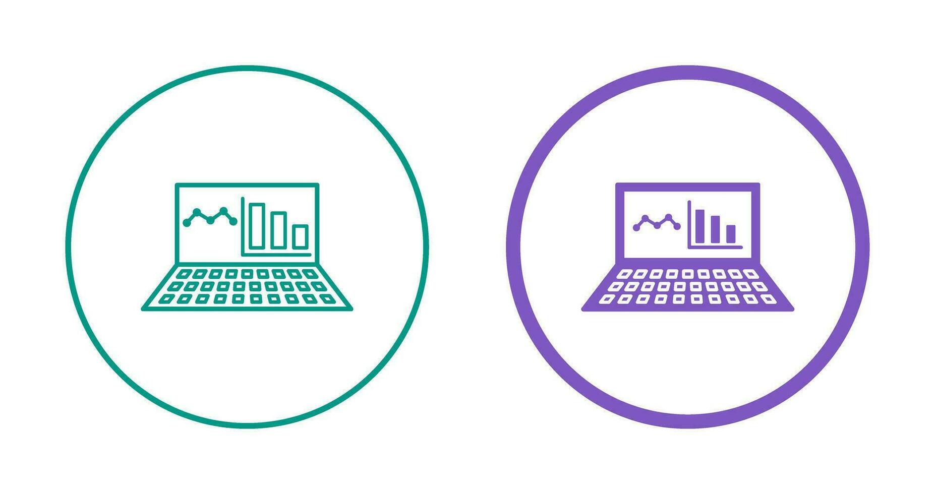 Unique Online Stats Vector Icon