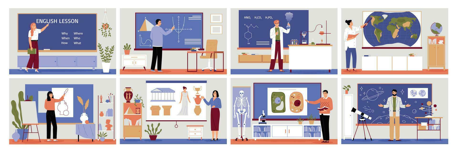 School Teachers Set vector