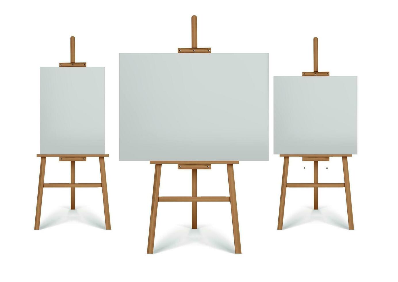 Easel Realistic Set vector