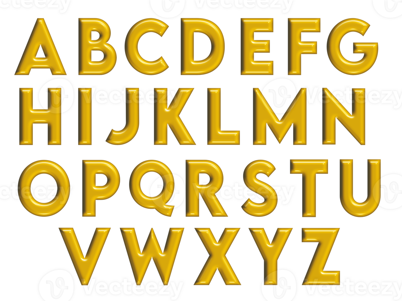 3D bundle of alpahabet yellow,red,silver,green,blue glossy color png