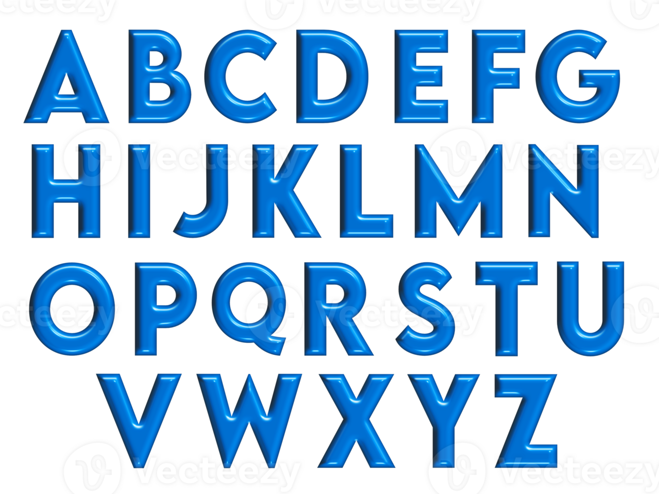 3D bundle of alpahabet yellow,red,silver,green,blue glossy color png