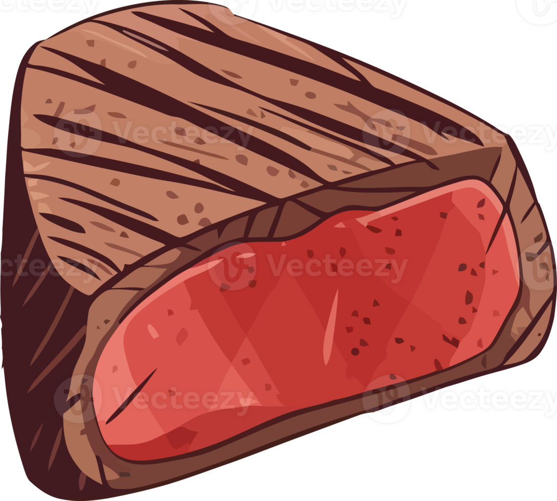 eerste besnoeiing braziliaans steak illustratie ai generatief png