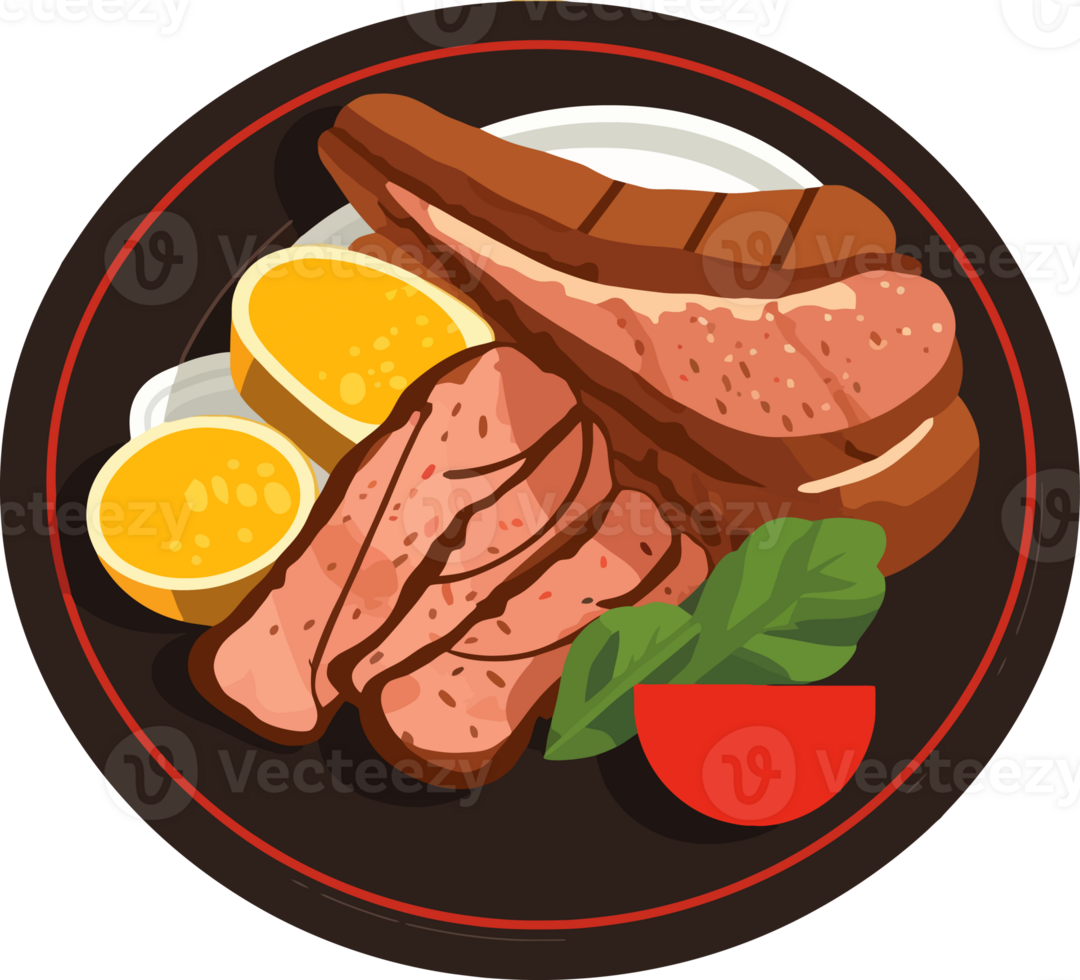 Mouthwatering Grilled Beef Illustration png