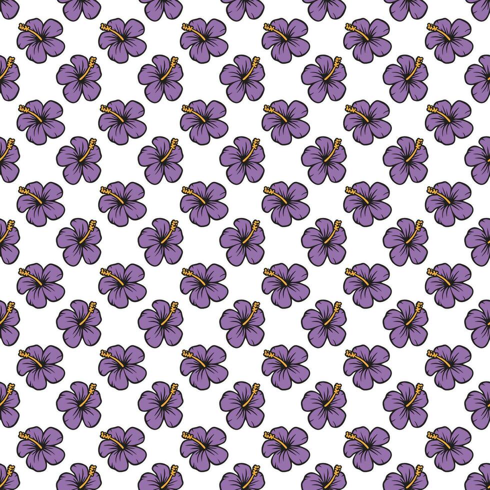 hand drawn Flower pattern vector