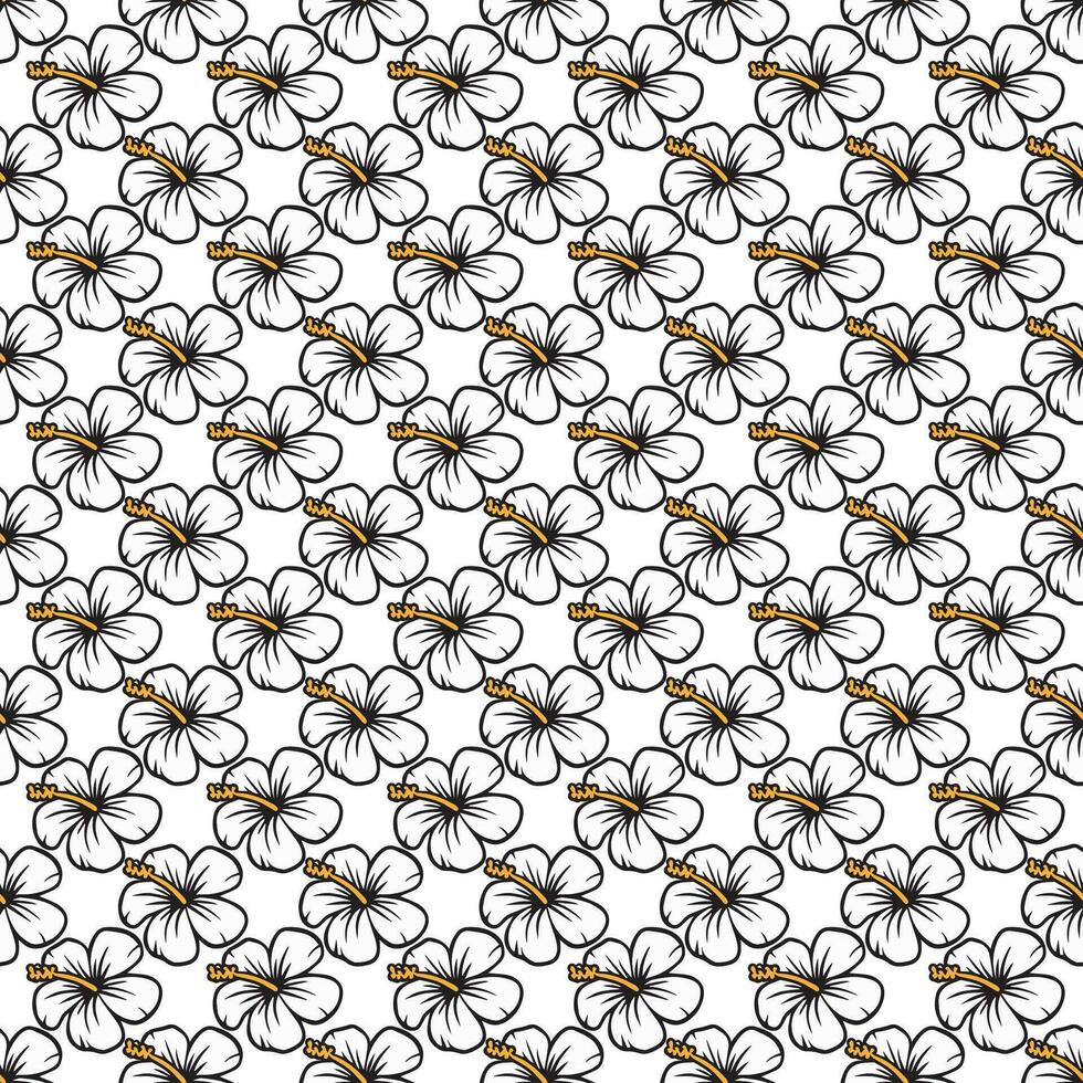 hand drawn Flower pattern vector
