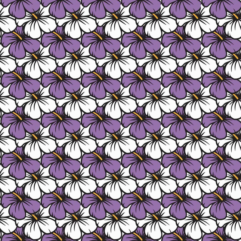 hand drawn Flower pattern vector