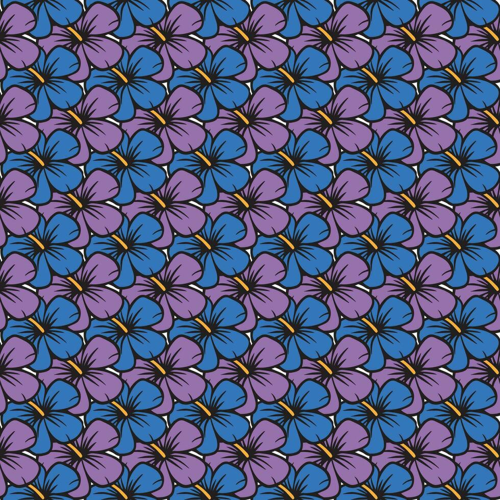hand drawn Flower pattern vector
