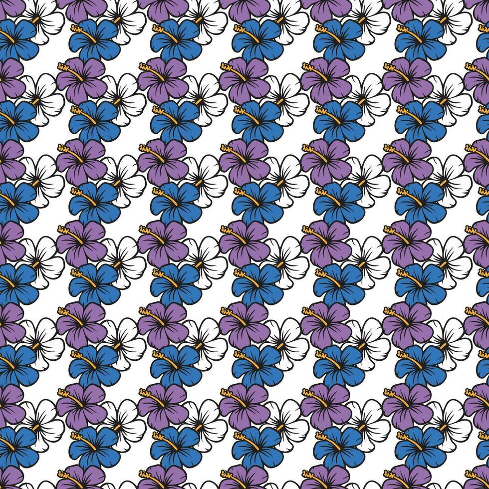 hand drawn Flower pattern vector