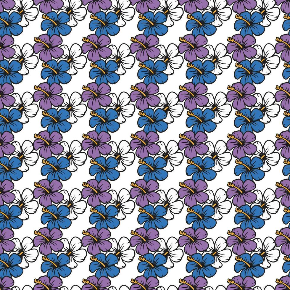 patrón de flores dibujadas a mano vector