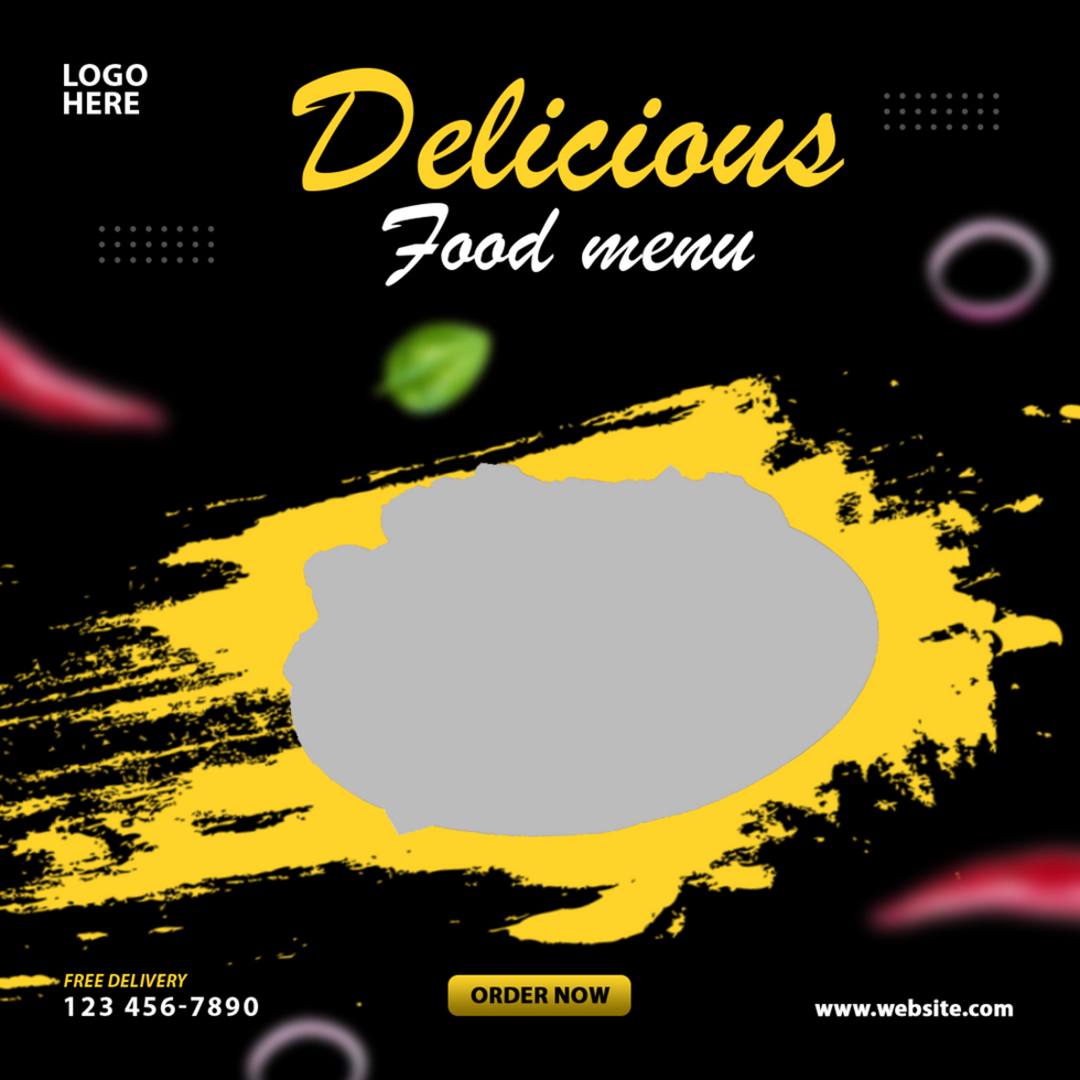 Food menu social media post and banner psd