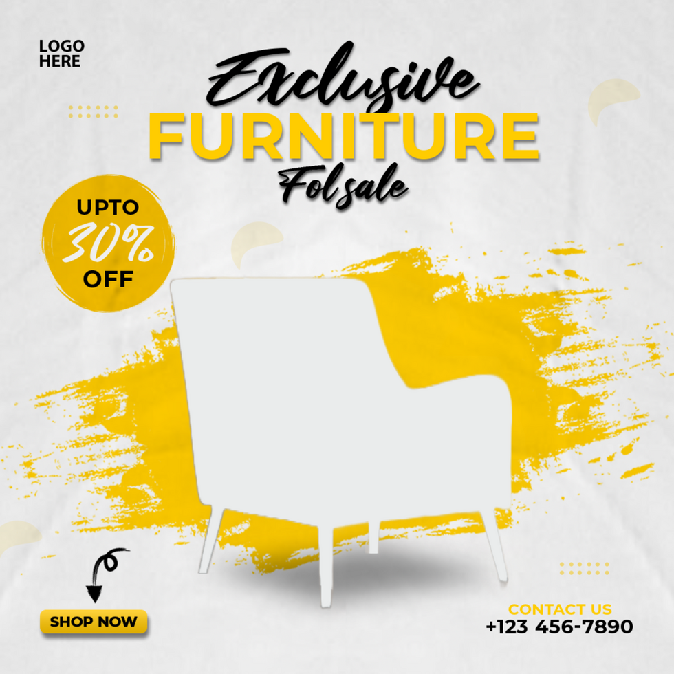 Furnished modern furniture facebook post design psd