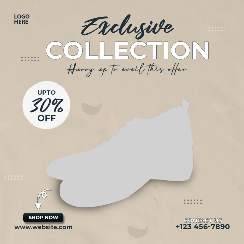 Shoes sale social media post and banner psd