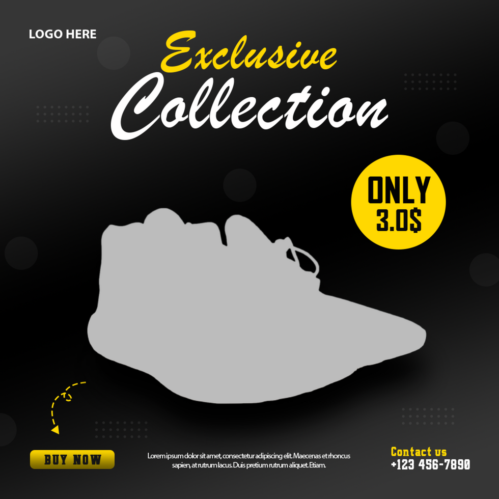 Special shoes fashion sale post and template psd