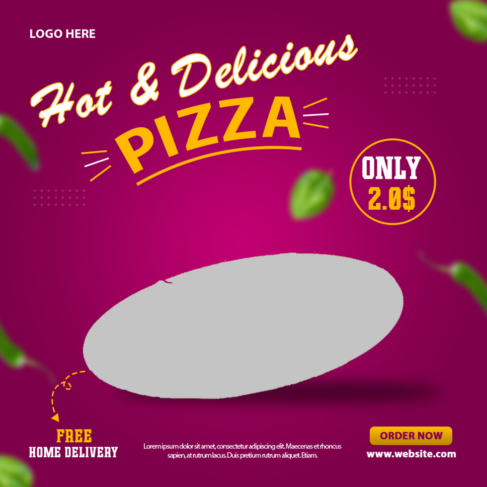 Pizza social media banner and template psd