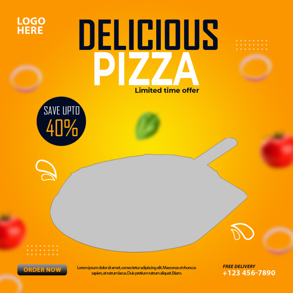 Pizza social media post and banner psd